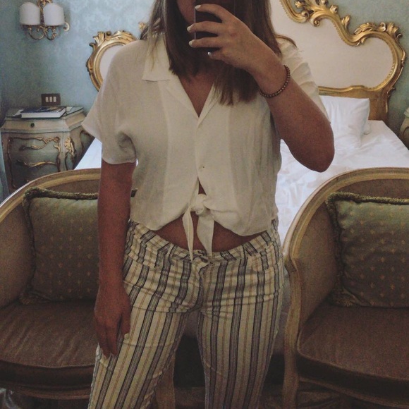 Striped denim from Anthropologie! a perfect summertime pair of jeans - Picture 3 of 3